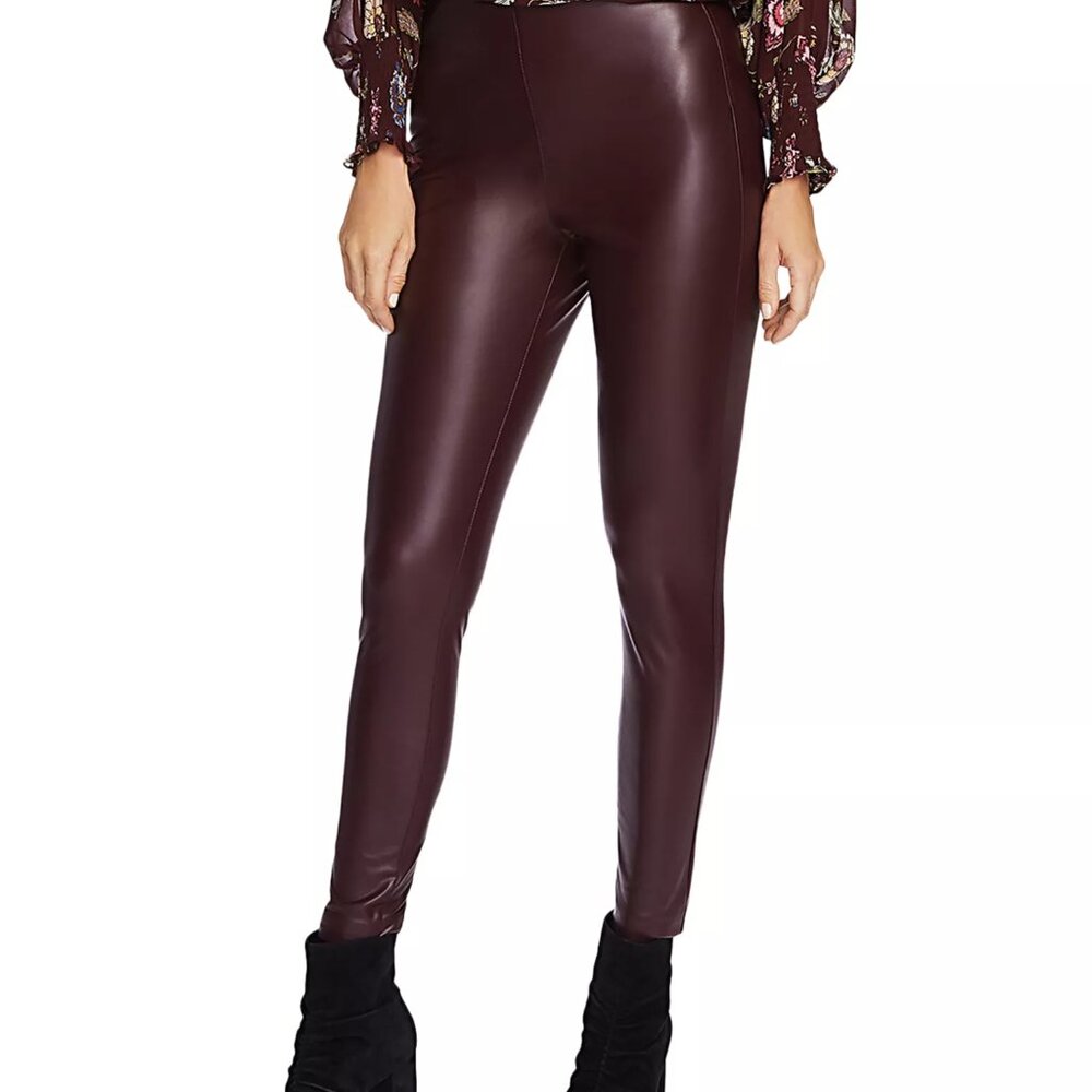 Vince Camuto Purple Faux-Leather Leggings